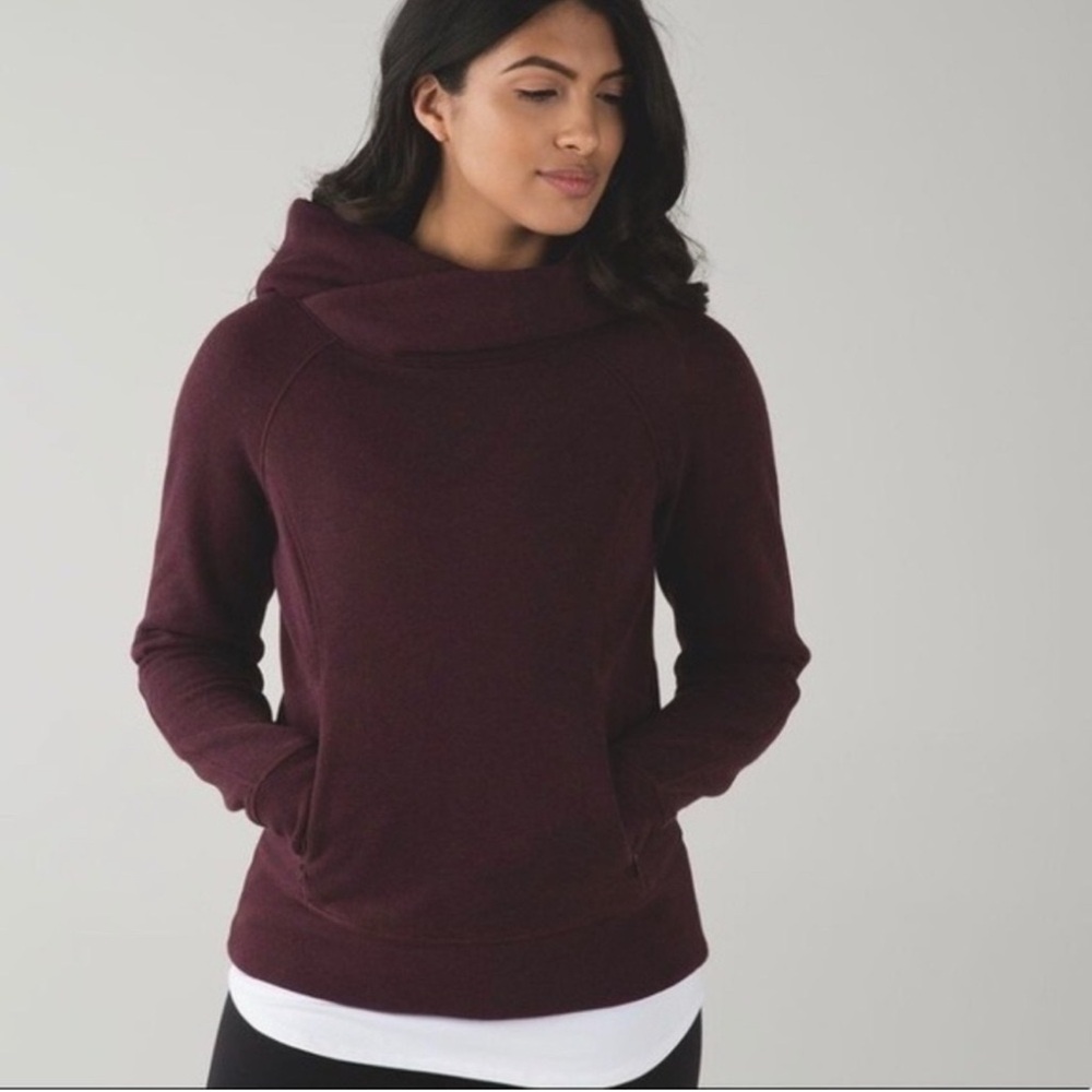 Lululemon Under Wrap Pullover Hoodie in Burgundy